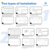 TKZTKZ No Drill Curtain Rod with Adhesive Bracket,Adjust 36-88",White,2Pack