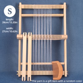 Wooden Weaving Loom Kit, S/M/L with Optional Yarn Bundle