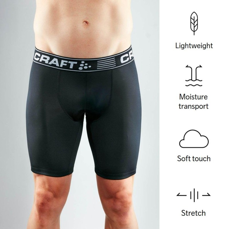 Craft Men's Greatness Bike Shorts, Black/White, Large