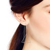 Chic Geometry Sterling Silver Triangle Thread Slide Earrings