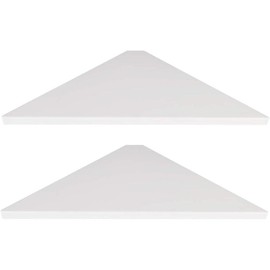 Corner Mounting Shelf,Easy to Install Wall Corner Shelf, Immitation with Hole Pattern,Set of 2 - Color: Brown