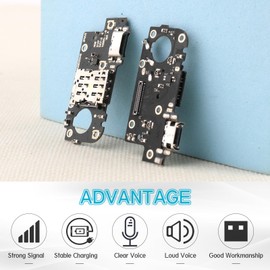 Dock Connector for Motorola Moto Edge 5G Charging Port Flex Cable Replacement for Moto Edge 5G 2021 XT2141 USB Charger Dock Board Connector with Tools(Black)