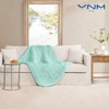 YnM Cooling Chunky Throw Blanket, Medium-Weight, Hand Knitted, Skin Friendly,