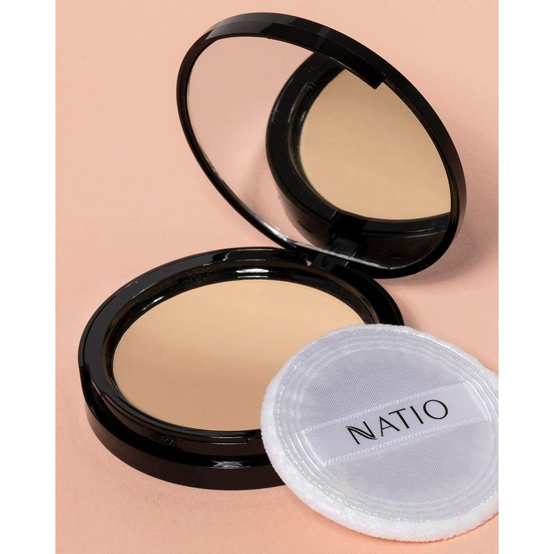 Natio Australia Pressed Powder Bisque 15g - Powder Fountation, Pressed