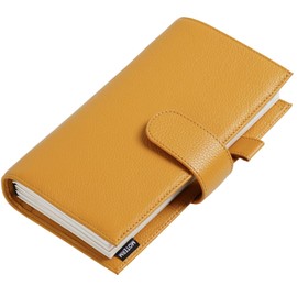 Moterm Companion Traveler's Notebook Cover - Improved Design with Back Pocket (Standard Size, Pebble Mustard)