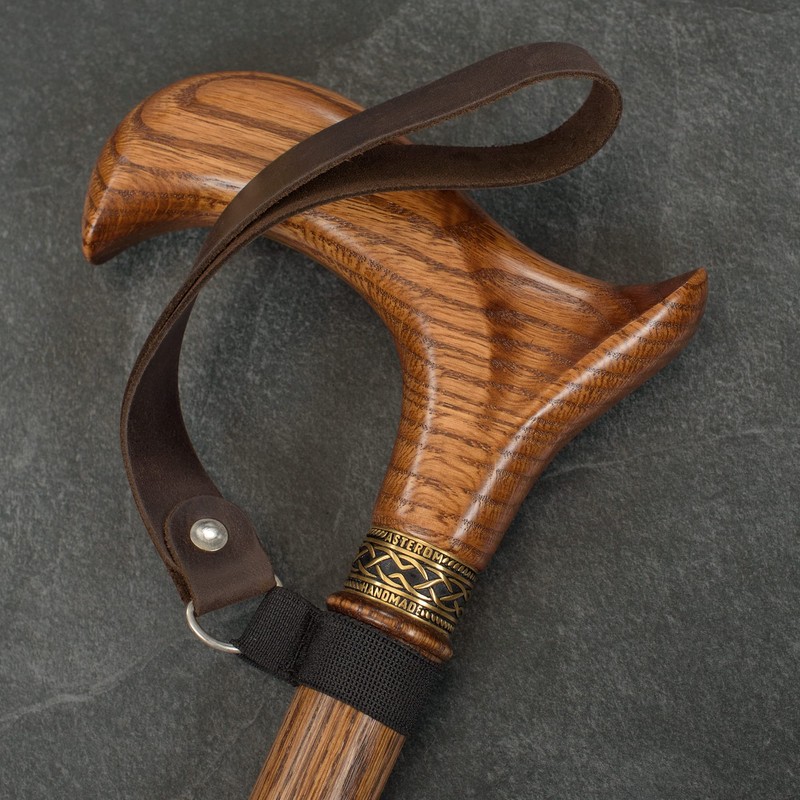 Asterom Handmade Leather Cane Strap - Stylish Wrist Strap for