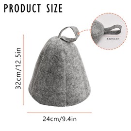 Sugeru® Pack of 2 Felt Sauna Hat, Ideal Sauna Hat for Men and Women, Good Quality Sauna Hat, Pair of Sauna Accessories, Sauna Hat, Sauna Hat Felt, for Sauna Lovers a Unique Wellness Experience