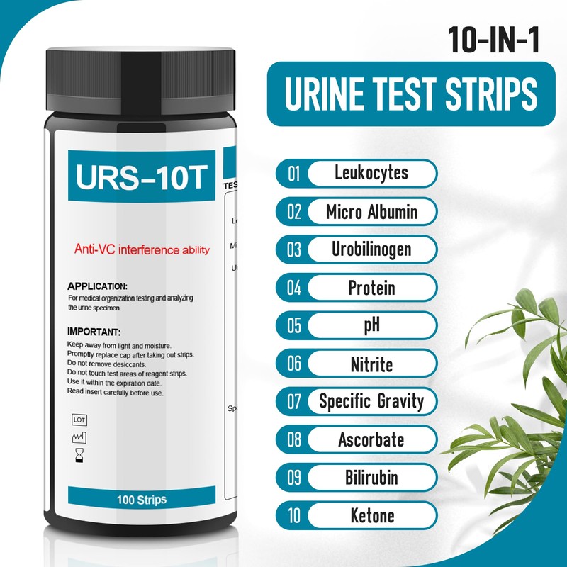 Urine Test Strips URS 10-in-1,10 Parameters UTI Test Strips,Ketone Test