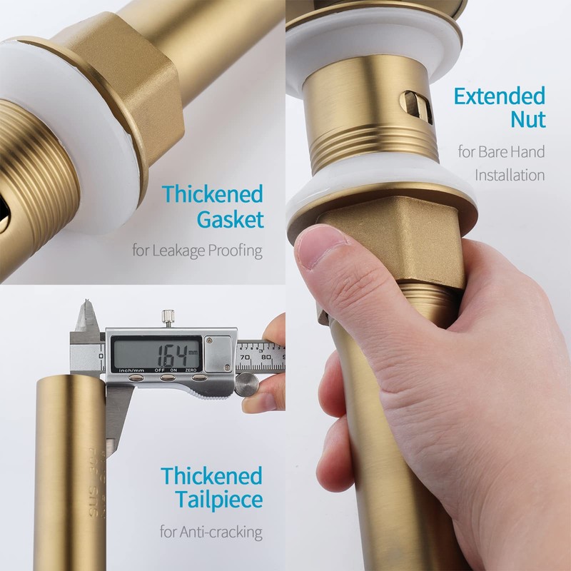 KAIYING Pop Up Drain, Bathroom Sink Drain Stopper with Overflow,