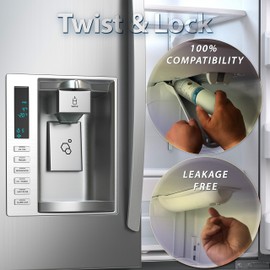 Arrowpure UKF8001 Refrigerator Water Filter for Whirlpool EDR4RXD1 Fits EveryDrop Filter 4, RFC0900A, RWF0900A, WD-F07, 46-9006, 4396395, CF5, 3-Pack