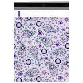 200 Bags, 100 10x13 Purple and 100 10x13 Purple Paisley Poly Shipping Designer Envelope Boutique Mailers by ValueMailers