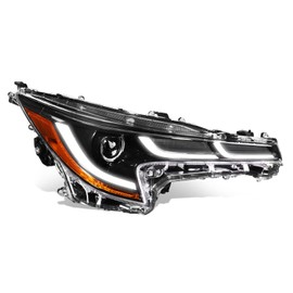 Auto Dynasty LED Projector DRL Headlight Lamp Compatible with Toyota Corolla Sedan Hatchback SE/XSE/XLE 2020-2024, Passenger Right Side, Black Housing Amber Corner