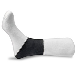 GlideWear Heel and Ankle Socks Protection Socks Bed Sores & Pressure Ulcers - White - Large