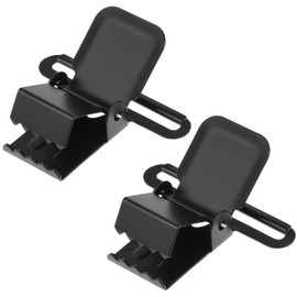 2 Inch Metal Suspender Clips, 2 PCS Heavy Duty Suspender Clips Holder Cloth Garter Clips Sheet Fastener Replacement Sheet Clips with Gripping Teeth for Men Overall Suspenders Trousers, Black