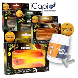 iCapio Fangtasics Bundle Tasty Shrimp, Fishing Lure for Bass, Pike and Zander, Rubber Bait for Successful Catches