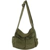 Sun Olive Canvas Tote Bag, Shoulder Bag, Messenger Bag, Solid,