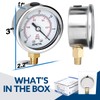SENCTRL 30inHg Vacuum Pressure Gauge, 2" Dial, 1/8 NPT Lower