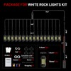 SHINIGHT 16 Pods White Rock Lights for Trucks/UTV/ATV - 36