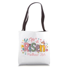 Jesus He is Risen Christian Easter Tote Bag