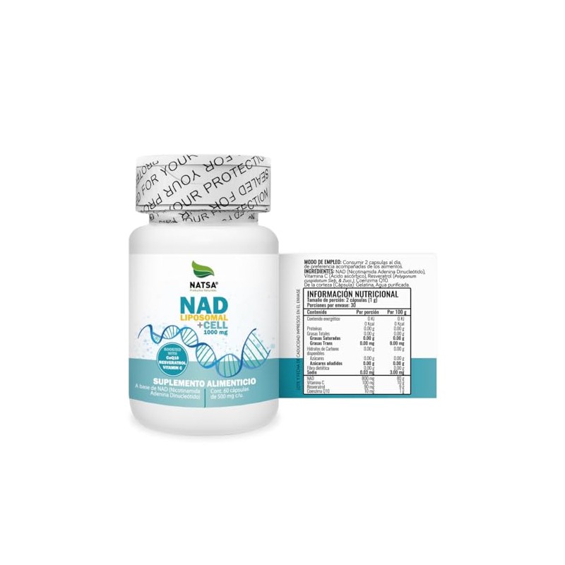 NATSA NAD+Cell 60 cápsulas, calidad Premium