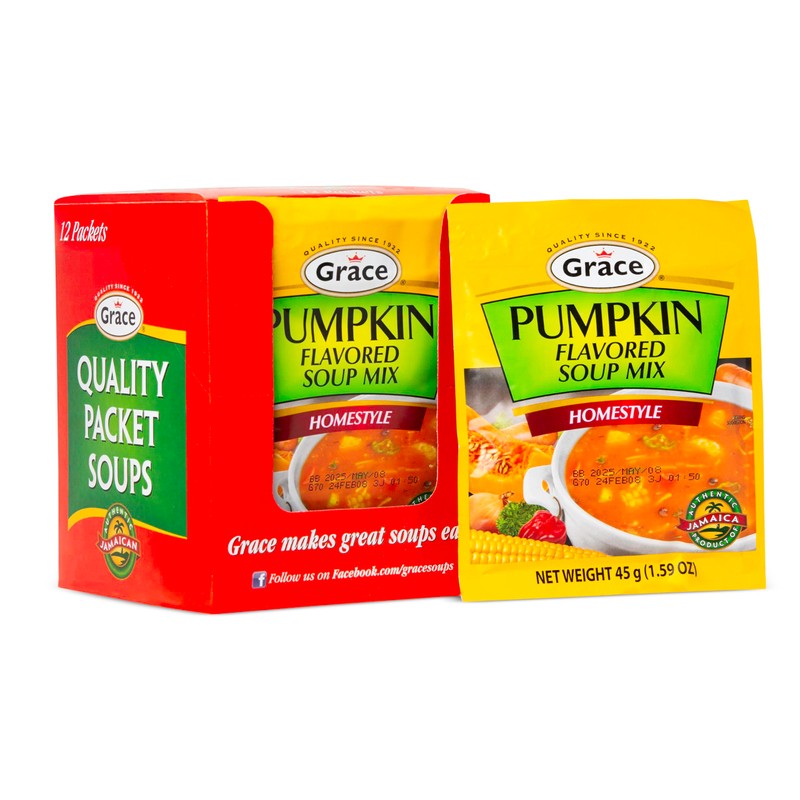 Grace Pumpkin Flavored Soup Mix 1.59oz - 12 Pack Homestyle
