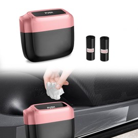 WINUERK Car Trash Can with Lid, Mini Auto Garbage Can with 60 Trash Bags, Leakproof Automotive Garbage Container Bin, Multipurpose Organizers and Storage Car Accessories for Car, Home, Office