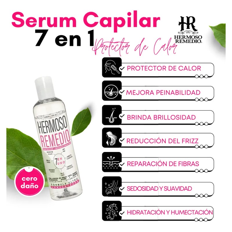 Protector De Calor Cabello Serum Restructuración Capilar