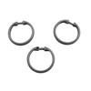 12 Piece Plastic Basic Locking Round Hook Easy Gliding Shower