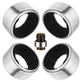 4PCS Wine Drip Collars,Wine Collar Drip Rings Stainless Steel Wine Bottle Drip Collar Simple Wine Drop Stoppers with Velvet Felts Clever Dripper Guard Holder Tools Bar Kitchen Gadgets Wine Accessories