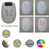 LED Solar Lantern Butterfly Ceramic White with Changing Light Colours