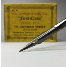 William Dawson & Sons x3 William Dawson & Sons First Class No. 9 Steel Pen Nib Vintage Dip Pen Tip