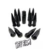 BFE Spiked Lug Nuts 20pc 12mmx1.5 Acorn Cone Black Polaris