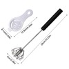 GWAWG Semi-Automatic Whisk, 10 inch Stainless Steel Effortless Whisk, Hand