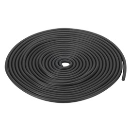 uxcell Nitrile Rubber Round Seal Strip, 2mm(5/64") Diameter 2 Meters (6.56Ft) Long Hard Solid Rubber Weather Stripping for DIY Gasket, Industrial Equipment, and Furniture
