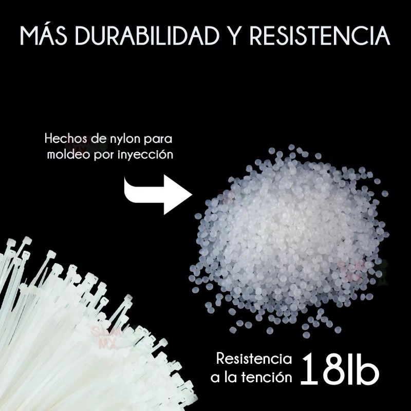 Slim Company Cinchos Plásticos 18 Lb 0.25 Cm X 20