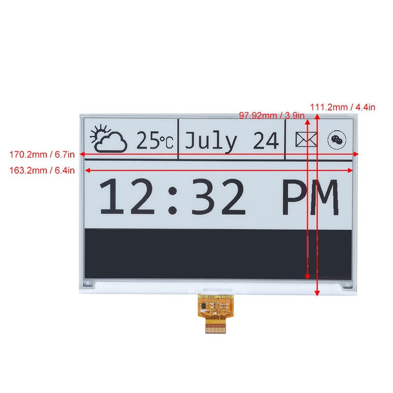 7.5inch E ink Display HAT 640 * 384 Module Board