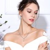 EPVOA Bridal Jewellery Set for Wedding, AAA+ Cubic Zirconia Necklace