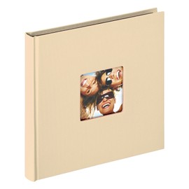 walther Design Photo Album Cream 18 x 18 cm with Cover Punching, Fun FA-199-H