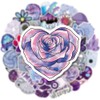 Pack of 50 Purple Stickers, Aesthetic Cute Sticker Packs for