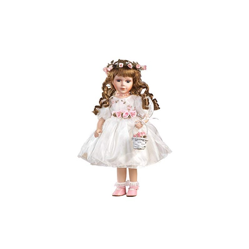 Jmisa 16" Porcelain Standing Doll with Stand