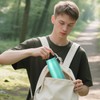 Water Bottle with Portable Lid Metal Thermos Vacuum Insulated Stainless