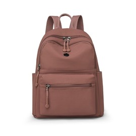 YUESITE Women's Backpack Waterproof Nylon Casual School Bag Daypack Lightweight Travel Backpack Mini Backpack Elegant Lightweight Backpack Handbag for Everyday Travel School Leisure Shopping Caramel