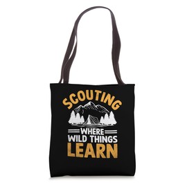 Scouting Where Wild Things Learn Camping Scout Scouts Tote Bag