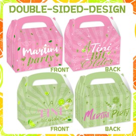 LaVenty A Tini Bit Older Party Favor Boxes Treat Bags Goodis Bags Martini Bar Party Decorations Weenies and Tinis Decor for Bachelorette Party Birthday Decorations