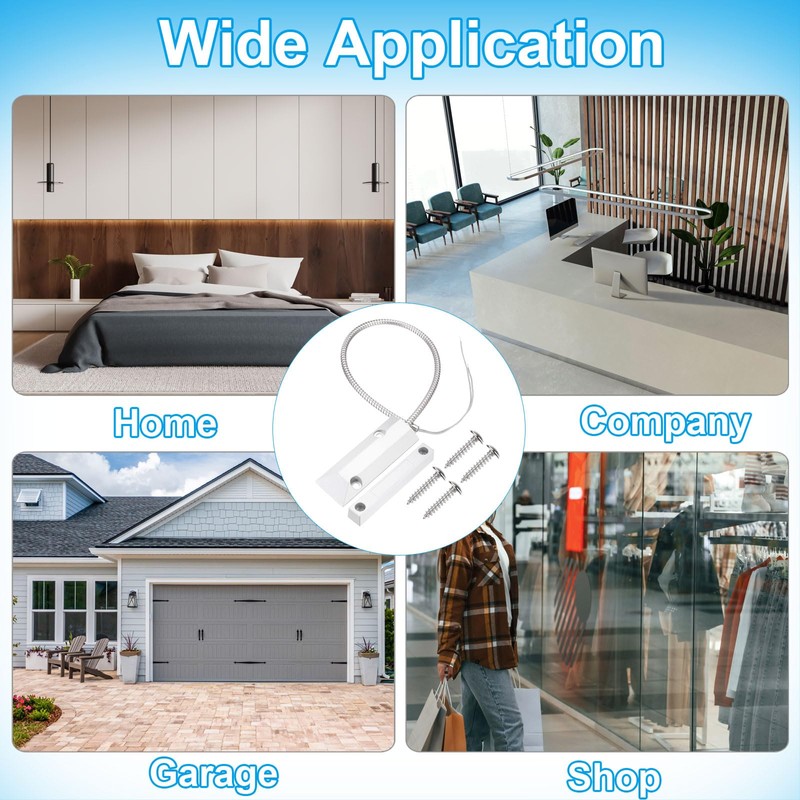 PATIKIL Rolling Door Alarm Contact Sensor,1 Pcs 0~100V/0.5Amp Magnetic Reed