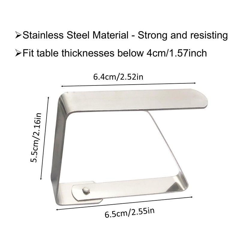 EesTeck 8 Pack Stainless Steel Tablecloth Clips Outdoor Table Cover