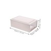 jojofuny 2pcs Stackable Plastic Storage Drawer for Clothes Makeup Organizer