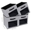 DOMEraax Cube Storage Bin 4 Pack with Clear window Large