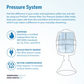 ProMax Brushed Handheld Shower Filter