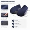 Foldable Memory Foam Seat Cushion – Non-Slip Coccyx & Tailbone